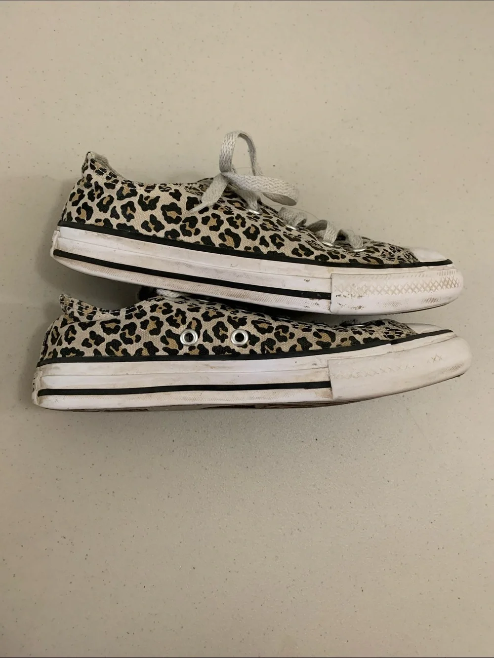 Converse Chuck Taylor Shoreline Leopard Canvas Sneakers Shoes Youth Size 1